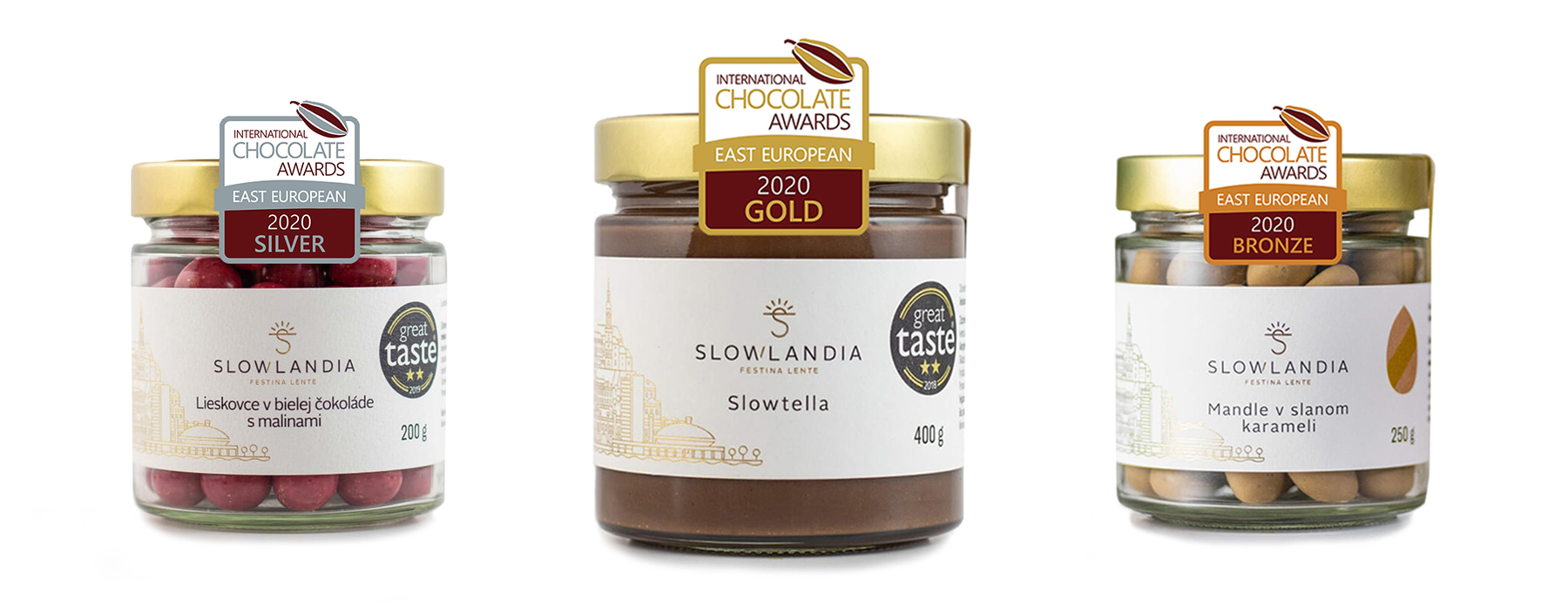 Víťazné produkty Slowlandia na International Chocolate Awards